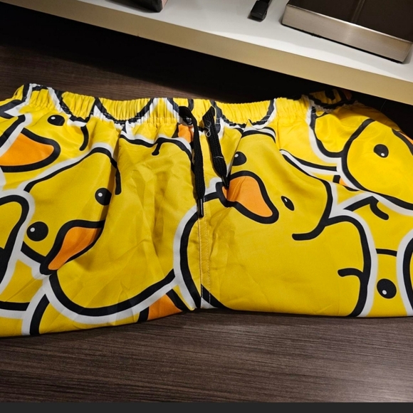 2XL CARTOON DUCK SHORTS/SWIM TRUNKS WITH WHITE MESH ON THE INSIDE. - Picture 4 of 7